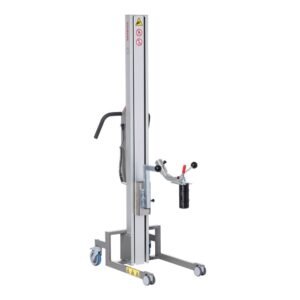 HOVMAND Elektrischer Hebelift mit Rollenmanipulator – Tragkraft 80 kg – Hubhöhe 1.242 mm