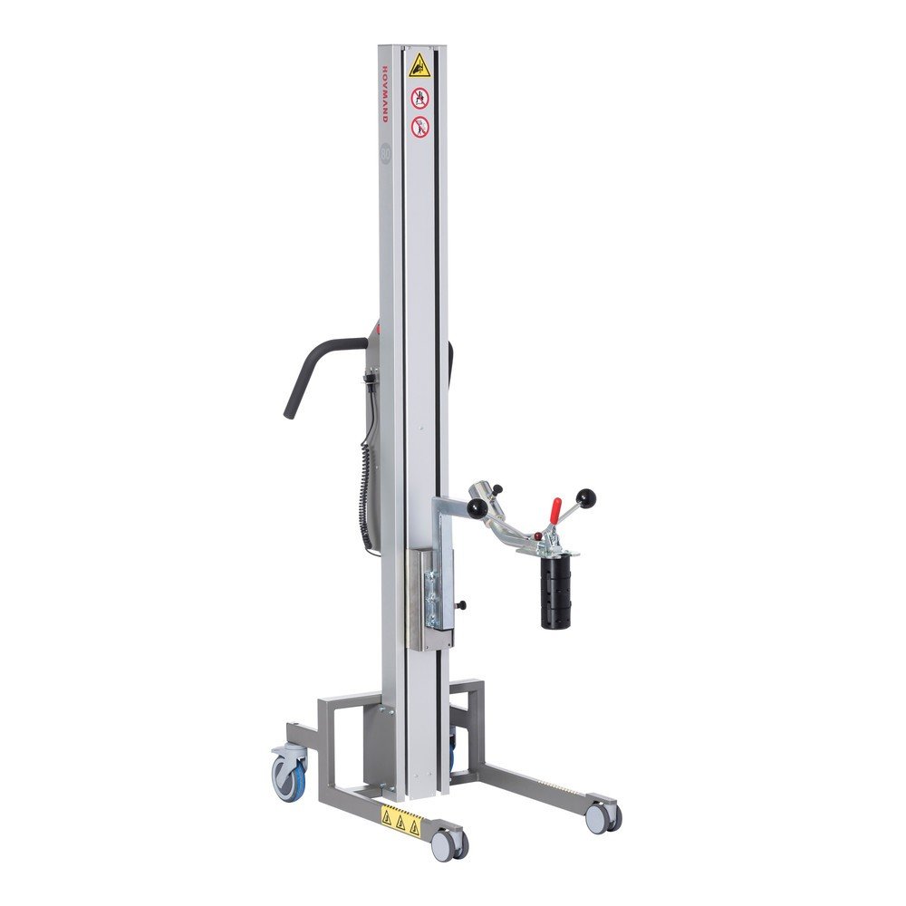 HOVMAND Elektrischer Hebelift mit Rollenmanipulator – Tragkraft 80 kg – Hubhöhe 1.242 mm